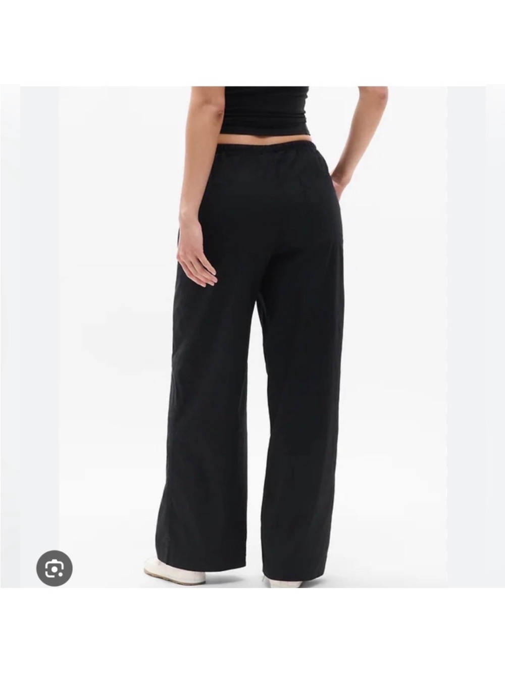 Athleta Paradise Wide Leg
Pant Black Linen Blend